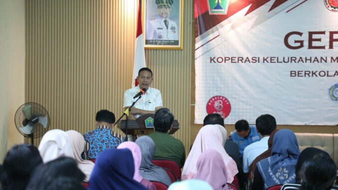 Resmikan Koperasi Kelurahan Merah Putih Bunulrejo, Wali Kota Wahyu Dorong Kolaborasi dengan Program Nasional. (Sumber Prokompim).