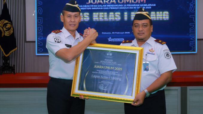 Kanwil Ditjenpas Jatim Gelar Penandatanganan Komitmen Bersama dan Pemberian Penghargaan. (Sumber L'SIMA).