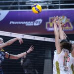 Livin' Mandiri Tekuk Phonska Plus 3-1, Langkah Phonska Plus Terhambat. (Foto: PROLIGA/istimewa).