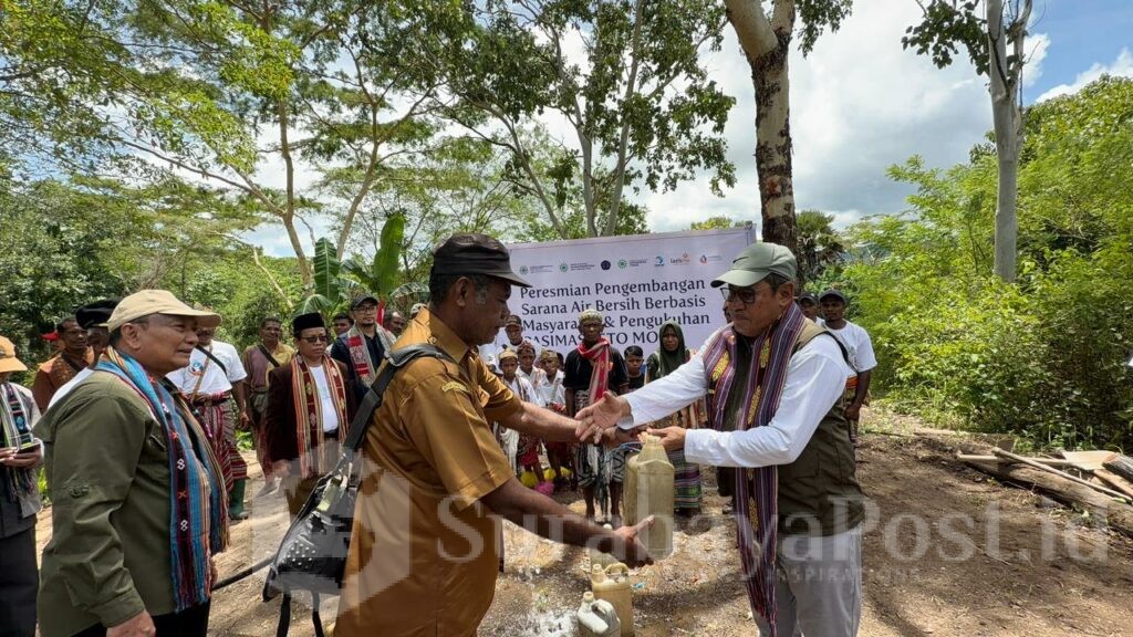 Rektor UMM, Prof. Dr Nazaruddin Malik, M.Si: Air Bersih, Kunci Kemakmuran Desa Tliu. (Sumber Humas UMM).