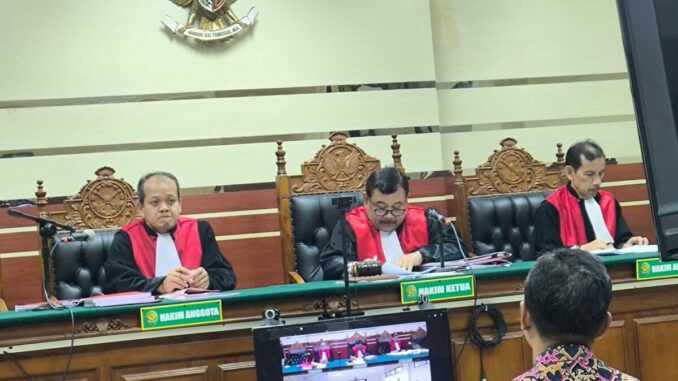 Sidang lanjutan dugaan korupsi Lahan Polinema, saksi ungkap kejanggalan dalam proses administrasi lahan yang menjadi objek perkara, Kamis 12 Februari 2026. (Sumber Kejari).