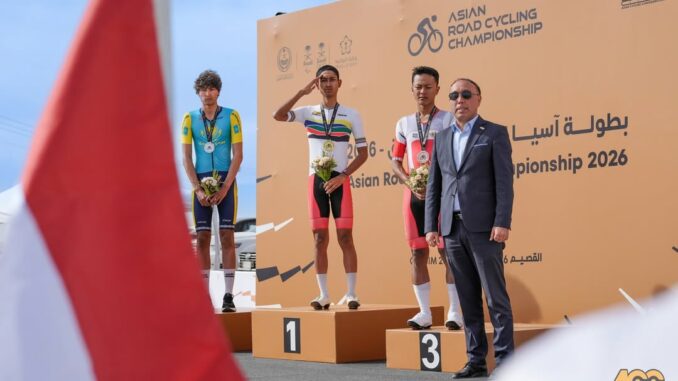 Indonesia Bangga! Mahasiswa UIBU Ukir Prestasi di Asian Road Cycling Championship 2026 Arab Saudi. (Sumber Humas UIBU).