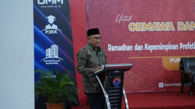 Rektor UMM Tekankan Amanah dan Keadilan sebagai Nafas Kepemimpinan dalam Islam. (Sumber Humas UMM).