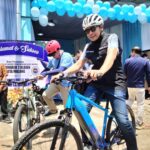 Gaya Hidup Sehat Wali Kota Malang, Bersepeda Pancal ke Acara Peresmian SPPG Sukoharjo, Jumat (27/3/2026).