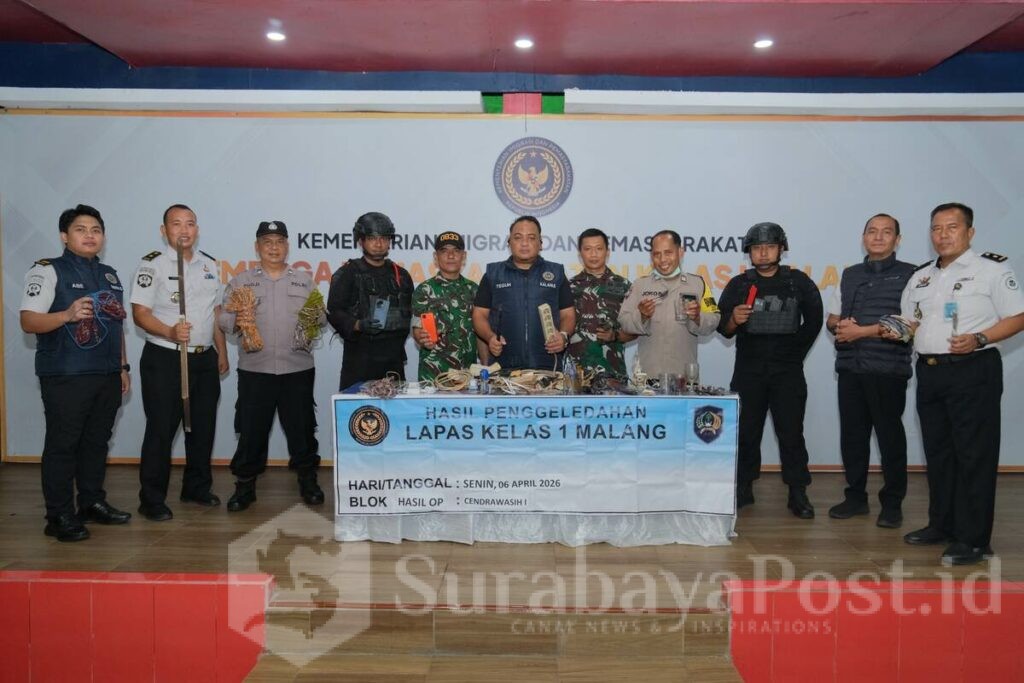Razia Gabungan Lapas Malang, Langkah Konkret Wujudkan Zero Halinar, Senin 6 April 2026 malam. (Sumber L'SIMA).
