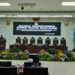 Rapat paripurna DPRD Kota Malang dengan agenda penyampaian pandangan umum fraksi terhadap LKPJ Wali Kota Malang, Rabu 8 April 2026.