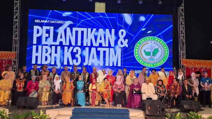 Pelantikan Pengurus K3 Jatim dan Halalbihalal Perkuat Sinergi Keluarga Kalimantan di Jawa Timur, Sabtu 11 April 2026. (ist).