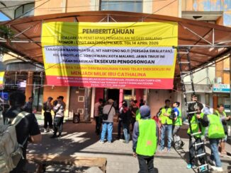 TANPA PERLAWANAN: PN Kota Malang Eksekusi Aset 705 M² di MT Haryono, Risalah Lelang Jadi Dasar Hukum Mutlak, Kamis (23/4/2026).