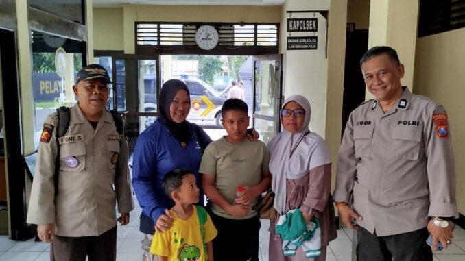 Viral di Medsos, Kafa 10 Tahun Ditemukan Polsek Blimbing dalam Keadaan Selamat, Senin 27 April 2026. (Dok. Humas Polresta/istimewa).