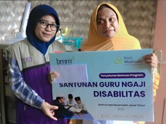 BMM Salurkan Bantuan Untuk Guru Ngaji Penyandang Disabilitas di Jawa Timur. (ist).