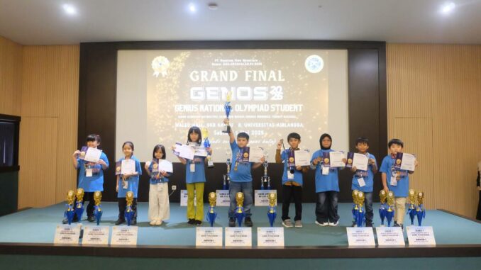 Grand Final GENOS 2026 di Unair Surabaya Lahirkan Juara Muda dari 21 Provinsi, Sabtu 16 Mei 2026. (istimewa).