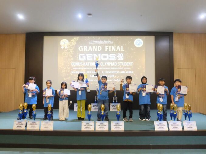 Grand Final GENOS 2026 di Unair Surabaya Lahirkan Juara Muda dari 21 Provinsi, Sabtu 16 Mei 2026. (istimewa).