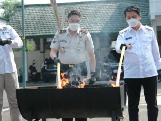 Kalapas Kelas 1 Malang Hadiri Pemusnahan Barang Bukti, Perkuat Sinergi Berantas Narkotika, Rabu 20 Mei 2026. (Sumber L'SIMA).