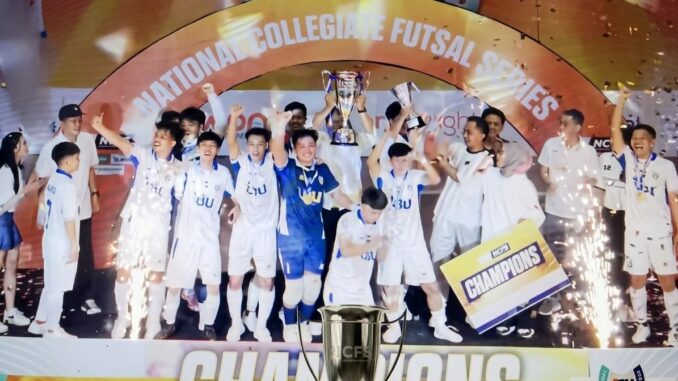 Tim Futsal UIBU Bungkam UM dan Angkat Trofi National Collegiate Futsal Series, Jumat 22 Mei 2026. (Sumber Humas UIBU).