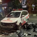 Detik-Detik Kecelakaan di Depan RSSA: Vario Tabrak Ambulans Bawa Pasien, Sabtu 6 Juni 2026. (ist).