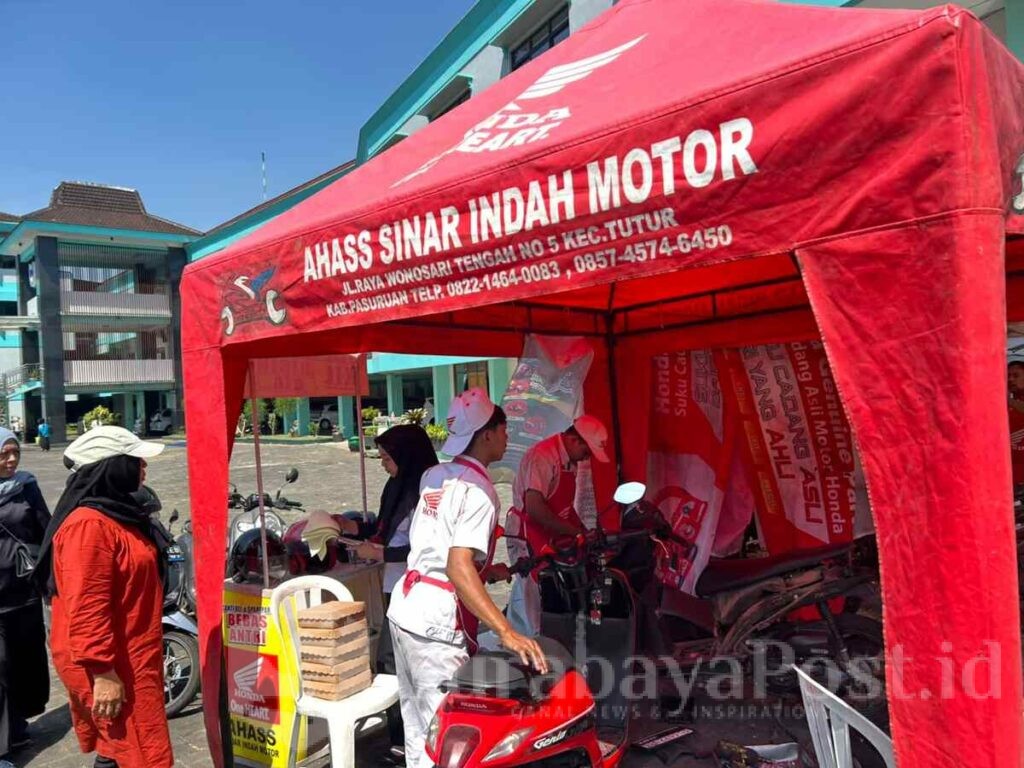 UIBU Gratiskan Servis Motor + Oli, Fakultas Sains Teknologi Diserbu Pengendara Honda, Senin 29 Juni 2026. (Sumber Humas UIBU).