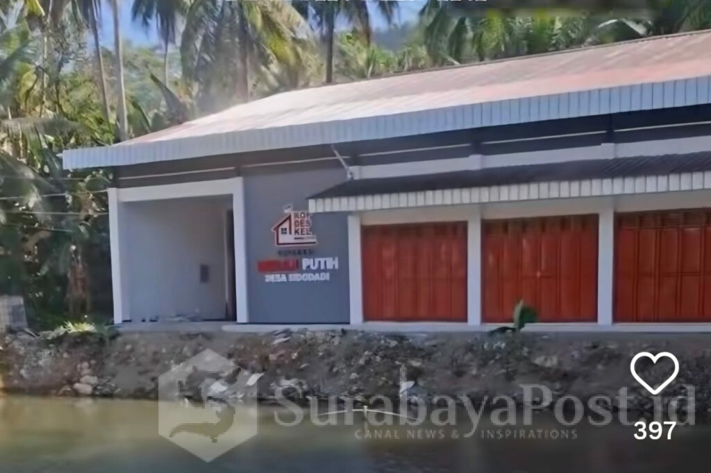 Kopdes Merah Putih Desa Sidodadi, Kecamatan Gedangan, Kabupaten Malang, mendadak jadi sorotan di media sosial. (istimewa).