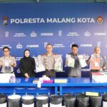 Polresta Malang Kota Gagalkan Peredaran 3,2 Kg Sabu dan 2.480 Inex Senilai Miliaran. (ist).