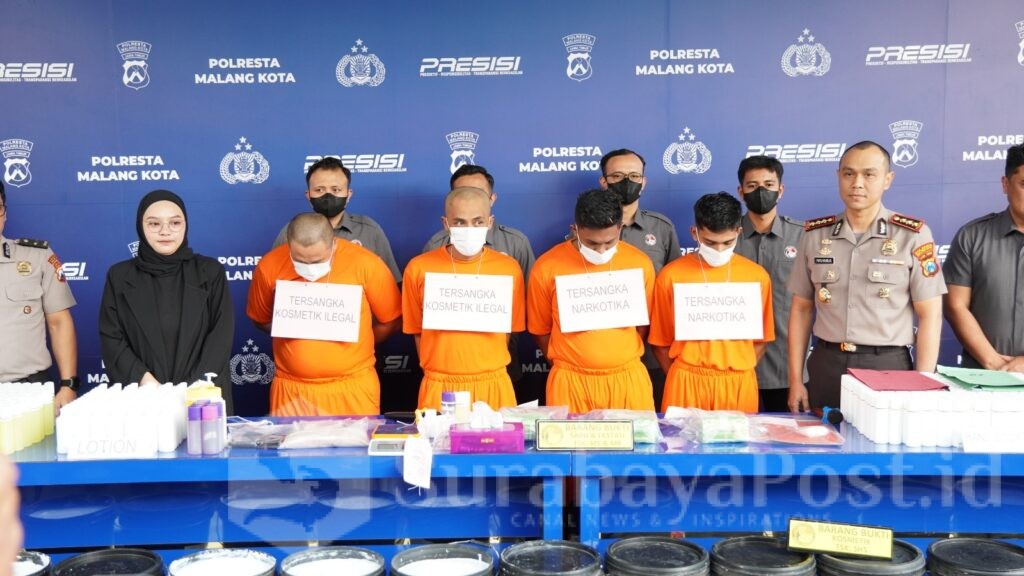 Polresta Malang Kota Gagalkan Peredaran 3,2 Kg Sabu dan 2.480 Inex Senilai Miliaran. (ist).
