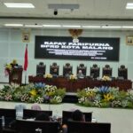 Juru Bicara Banggar DPRD Kota Malang, Lelly Theresiawati, dalam rapat paripurna penyampaian laporan terhadap Pertanggungjawaban Pelaksanaan APBD TA 2025, Selasa (21/7/2026).