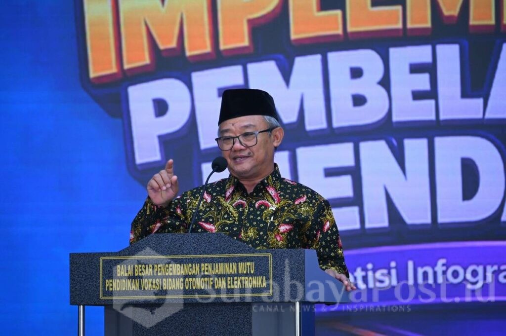 Mendikdasmen, Abdul Mu’ti dalam sambutannya mendorong guru SMK untuk menghadirkan pembelajaran yang memuliakan murid sebagai bagian dari transformasi pendidikan nasional.