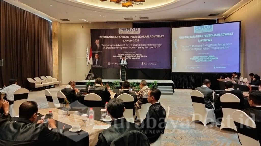 Wakil Ketua DPN PERADI RBA, Muhammad Daud Berueh, S.H saat memberikan sambutan
