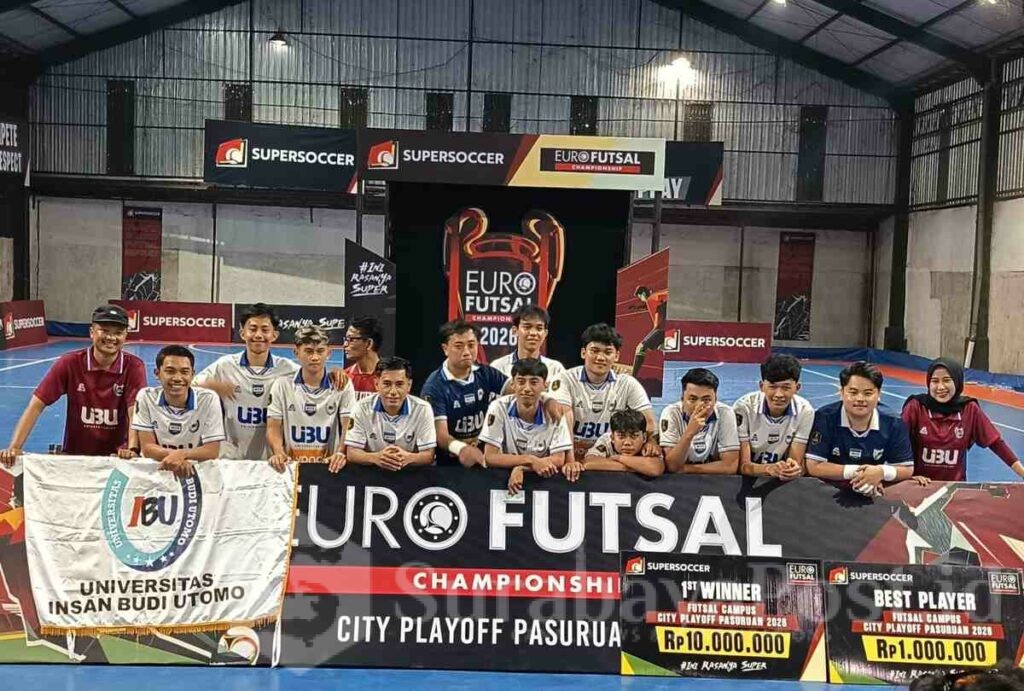 Tim Futsal UIBU Malang juara EURO SOPERSOCCER City Playoff Pasuruan 2026.