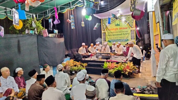 Penuh Khidmat dan Semarak, Masjid Babul Hidayah Tanjungrejo Gelar Maulid Nabi Perdana dan Santunan Anak Yatim, Sabtu (28/8/2026) malam.