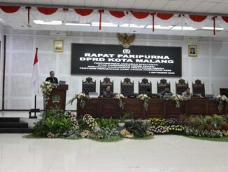 DPRD Kota Malang menggelar Rapat Paripurna dengan agenda penyampaian Jawaban Wali Kota atas Pandangan Umum Fraksi-Fraksi DPRD terhadap Ranperda Perubahan APBD TA 2026, Senin (7/9/2026).