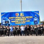 Ratusan Prajurit Ikuti Safety Riding & Driving Campaign Denpom V/3 Malang 2026, Tekankan Kepatuhan Berlalu Lintas, Rabu (16/9/2026).