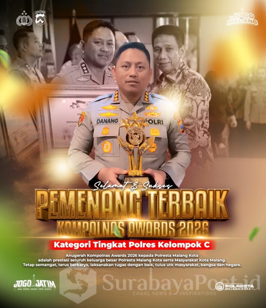 Satu-Satunya dari Jatim, Polresta Malang Kota Sabet Juara 1 Kompolnas Awards 2026. (ist).