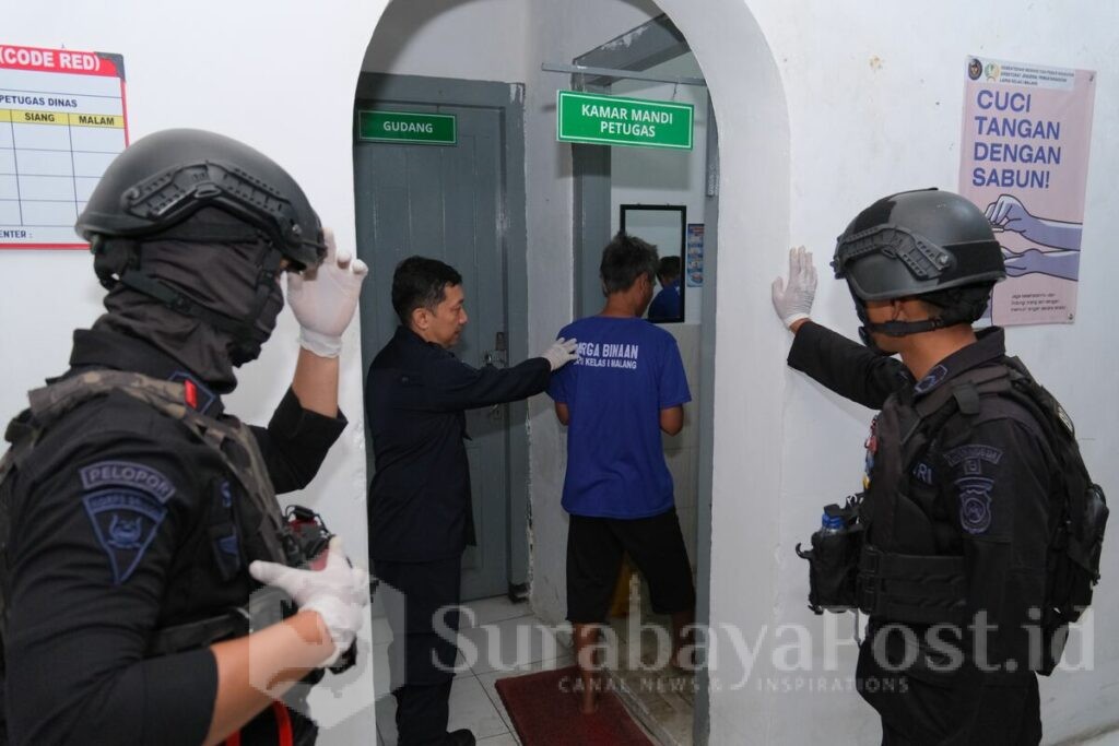 Jaga Zero HALINAR, Lapas Malang Kerahkan 194 Personel Gabungan Razia Blok Narkoba, Selasa, 22 September 2026 malam. (Sumber L'SIMA).