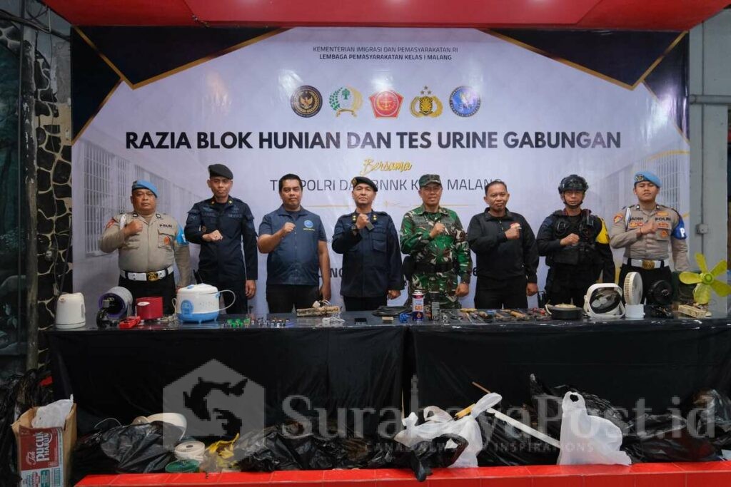Jaga Zero HALINAR, Lapas Malang Kerahkan 194 Personel Gabungan Razia Blok Narkoba, Selasa, 22 September 2026 malam. (Sumber L'SIMA).