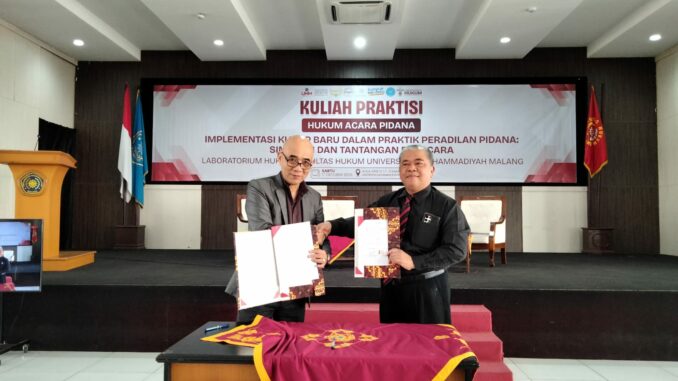 Perkuat Pembelajaran Berbasis Praktik, FH UMM Teken MoU dengan Kantor Advokat Surjo & Partners, Sabtu (17/10/2026).