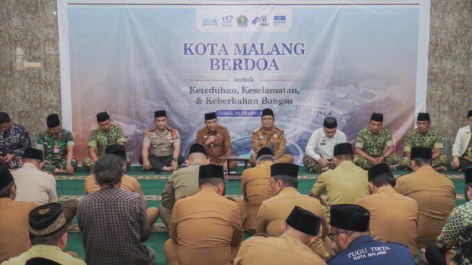Wakapolresta Malang Kota Hadiri Kota Malang Berdoa, Tegaskan Komitmen Jaga Kerukunan dan Persatuan. (ist).