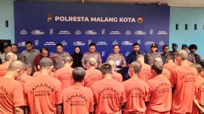 38 Kasus Dibongkar, 50 Penjahat Ditangkap! Ini Hasil Operasi Sikat Semeru 2026 Polresta Malang Kota.