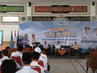 Wali Kota Malang Wahyu Hidayat Sosialisasikan 4 Perda Lewat Satpol PP Goes to School di Bahrul Maghfiroh. (ist).
