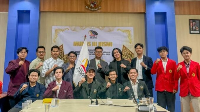 Shaquille Izaz Savero Resmi Nahkodai BPP HISMI 2026-2028, Bawa Visi Ekosistem Berdaya Saing. (istimewa).