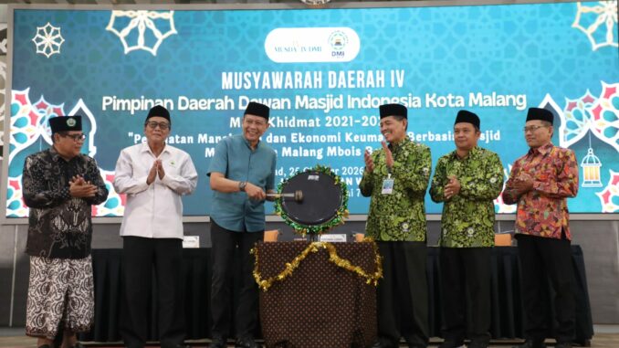 Buka Musda IV DMI Kota Malang, Wali Kota Wahyu Dorong Masjid Jadi Pusat Pemberdayaan Umat. (Sumber Prokopim).